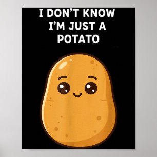Kenne keine Kartoffel lustige Kartoffel Comic Esse Poster