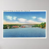 Kennebec River View of the Augusta Toll Bridge