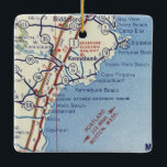 Kennebunk Vintag Map Keramikornament<br><div class="desc">Kennebunk Maine Weihnachtsschmuck mit Vintagen 50er-Jahre-Roadmap.</div>