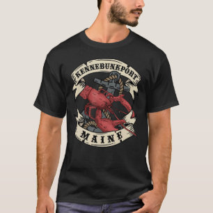 Kennebunkport Maine Staat Vintag Anker und Lobst T-Shirt