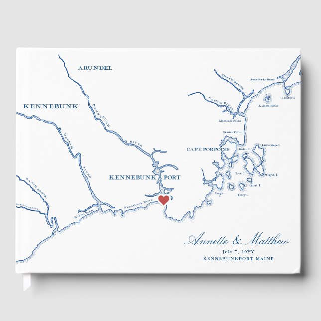 Kennebunkport Maine Wedding Gästebuch (Vorderseite)