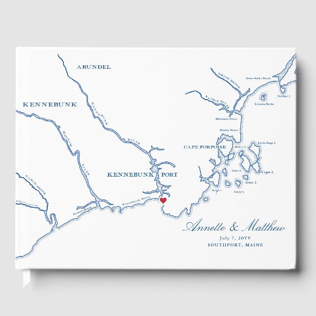 Kennebunkport Maine Wedding Gästebuch (Vorderseite)