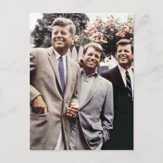 Kennedy Brothers, Präsident John, Robert & Ted Postkarte (Vorderseite)