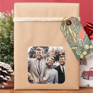 Kennedy Brothers, Präsident John, Robert & Ted Quadratischer Aufkleber