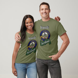 Kennedy-Clan-Abzeichen- und Tartan-T-Shirt T-Shirt