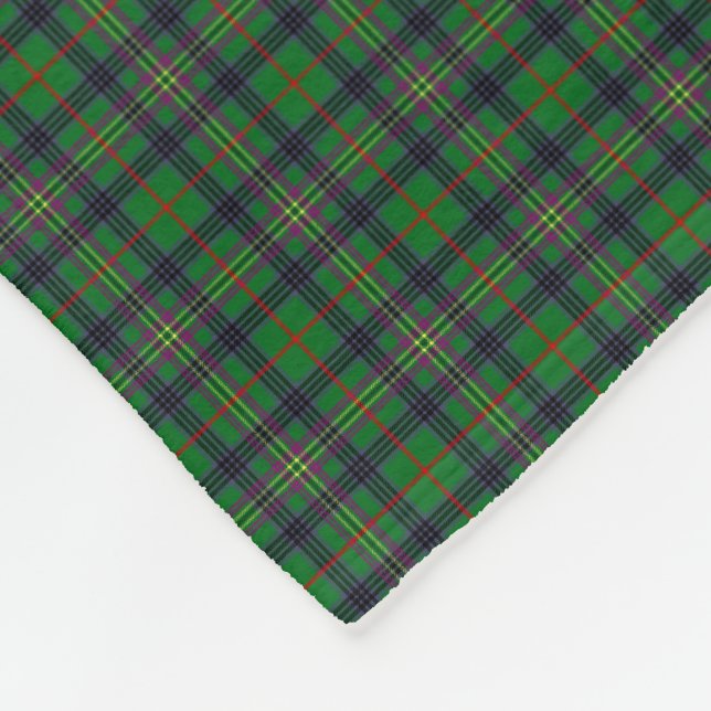Kennedy-Clan-Tartan Fleecedecke (Ecke)