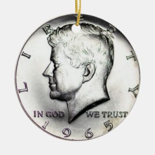 Kennedy-Dollar-Verzierung 1965 Keramikornament