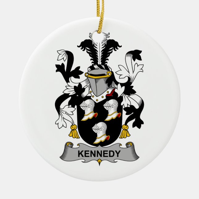 Kennedy-Familienwappen Keramikornament (Vorne)