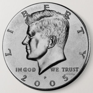 Kennedy-halber Dollar Button