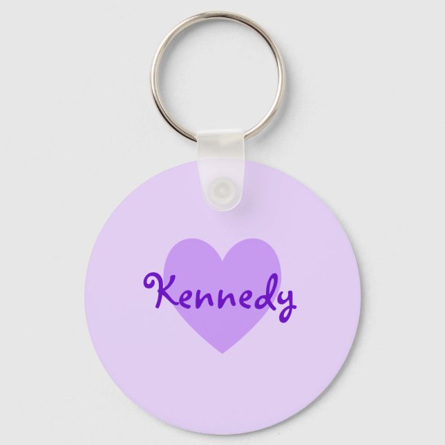 Kennedy im Lila Schlüsselanhänger (Vorderseite)