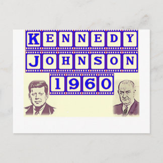 Kennedy Johnson 1960 Postkarte