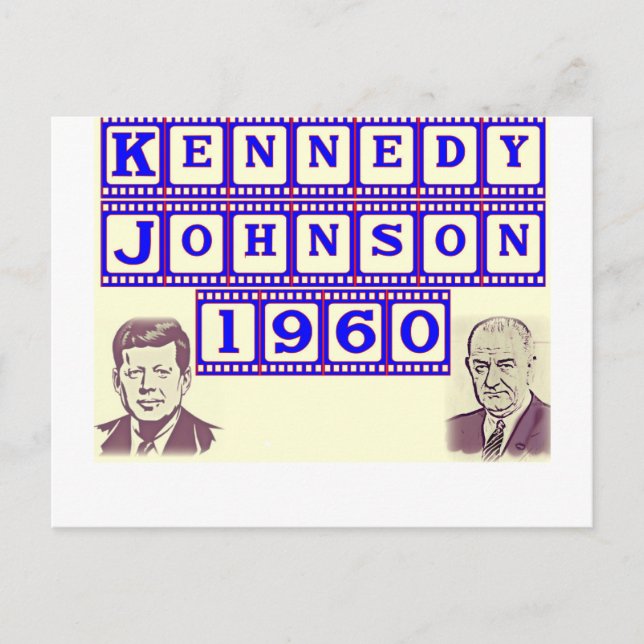 Kennedy Johnson 1960 Postkarte (Vorderseite)