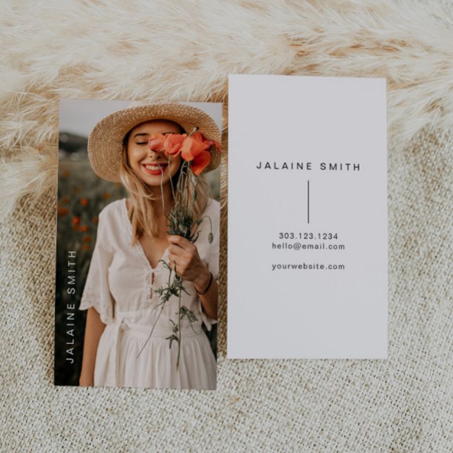 KENNEDY Modernes Minimalistisches Foto Visitenkarte (Von Creator hochgeladen)