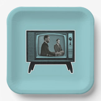 Kennedy Nixon 1960 Fernsehdebatte Pappteller
