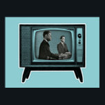 Kennedy Nixon 1960 Fernsehdebatte Poster<br><div class="desc">Die Präsidentschaftsdebatte von 1960 zwischen US-Senator John F. Kennedy und Vizepräsident Richard Nixon war das erste Mal, dass eine Präsidentschaftsdebatte in den Vereinigten Staaten übertragen wurde. In der Kennedy Nixon Debate 1960 Design verwandelt sich die Debatte in eine Retro-Pop-Grafik. Ein Retro-TV-Set ist auf die Debatte abgestimmt. Eine Szene aus der...</div>