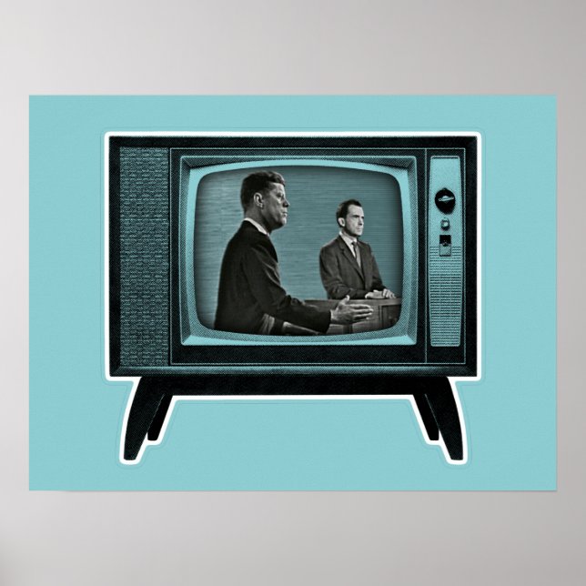 Kennedy Nixon 1960 Fernsehdebatte Poster (Vorne)