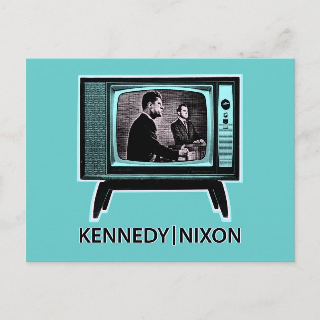 Kennedy Nixon 1960 Fernsehdebatte Postkarte (Vorderseite)