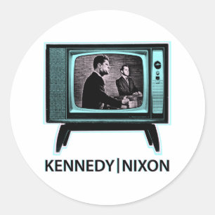 Kennedy Nixon 1960 Fernsehdebatte Runder Aufkleber