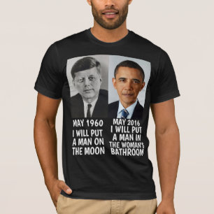 KENNEDY OBAMA MANN AUF DEM MOND BAD T-Shirts