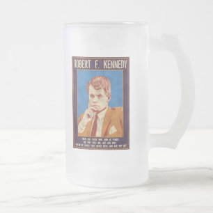 Kennedy, Robert - "warum nicht? " Mattglas Bierglas