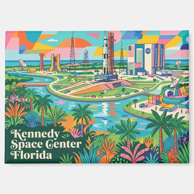 Kennedy Space Center Florida Magnet (Vorderseite)
