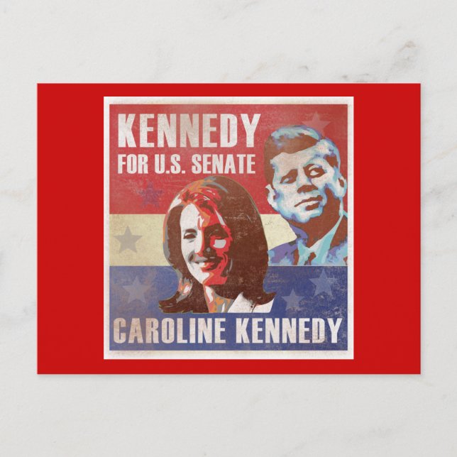 Kennedy startet Kampagne für den Senat Postkarte (Vorderseite)
