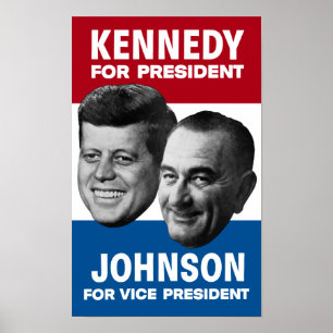 Kennedy- und Johnsonwahl-Plakat 1960 Poster