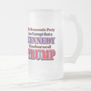 Kennedy unterstützt TRUMP Mattglas Bierglas