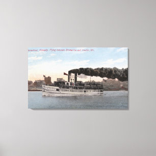 KennedySteamboat, der für Bremerton verlässt Leinwanddruck