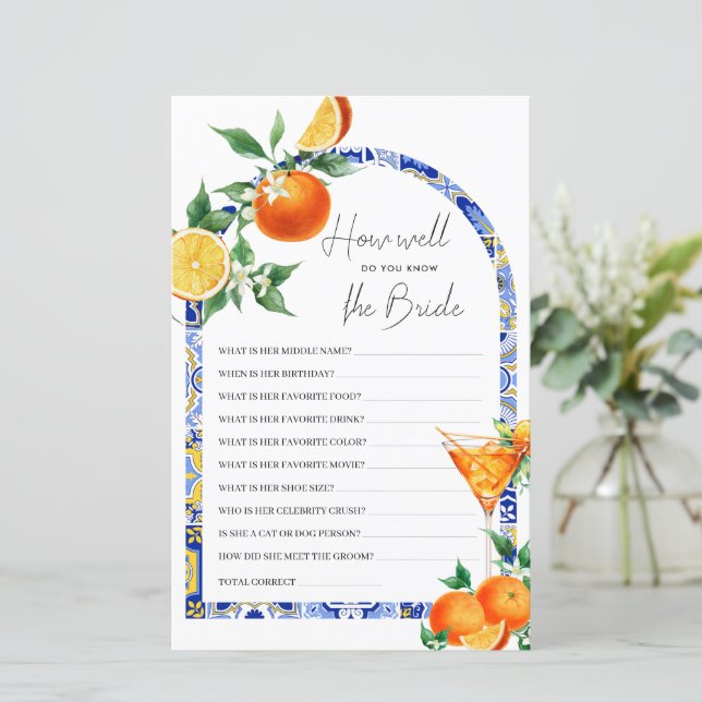 Kennen Sie das Spiel der Bride Spritz Mittelmeer? (Stehend Vorderseite)