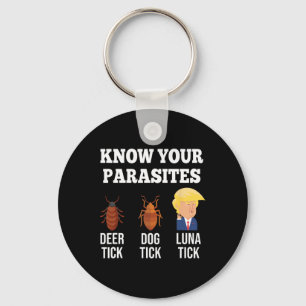 Kennen Sie Ihre Parasiten Anti-Trump Funny Tick Re Schlüsselanhänger