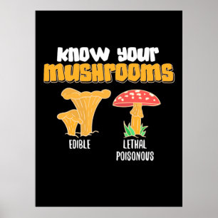 Kennen Sie Ihre Pilze Poster