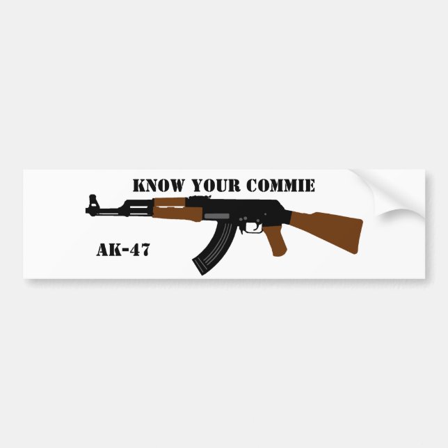Kennen Sie Ihren Commie AK-47Autoaufkleber Autoaufkleber (Vorne)