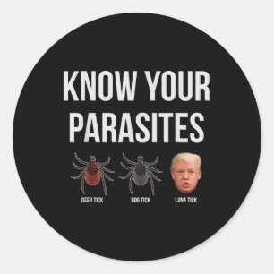 Kennen Sie Ihren Parasiten-Dump Präsident Trump Pa Runder Aufkleber