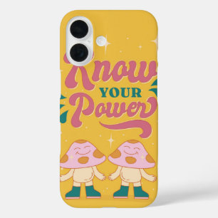 Kennen Sie Ihren Power Retro Mushroom ästhetisch iPhone 16 Hülle
