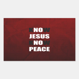 Kennen Sie Jesus kennen den Christlichen Frieden Rechteckiger Aufkleber