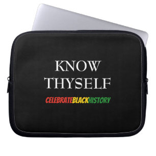 KENNEN SIE SICH SELBST feiern Black History Month  Laptopschutzhülle