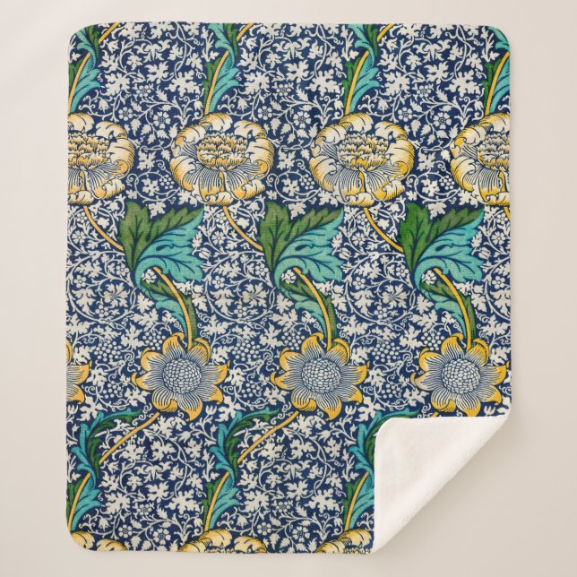 Kennet Pattern (von William Morris) Sherpadecke (Vorderseite)