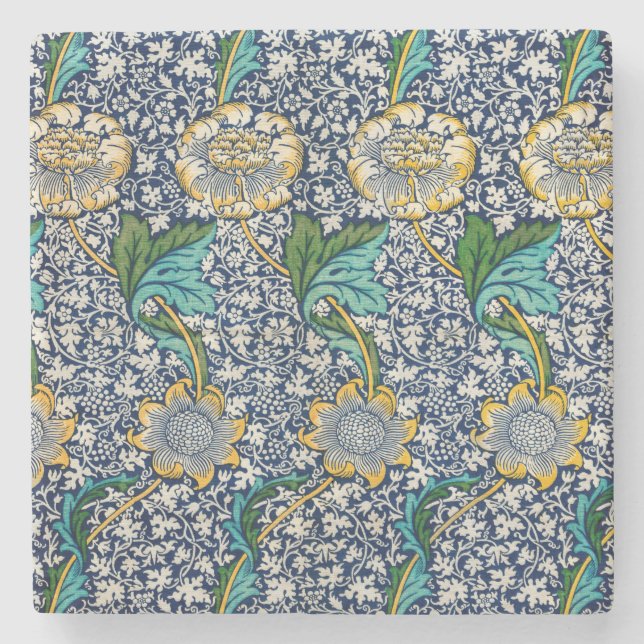 Kennet Pattern (von William Morris) Steinuntersetzer (Vorderseite)