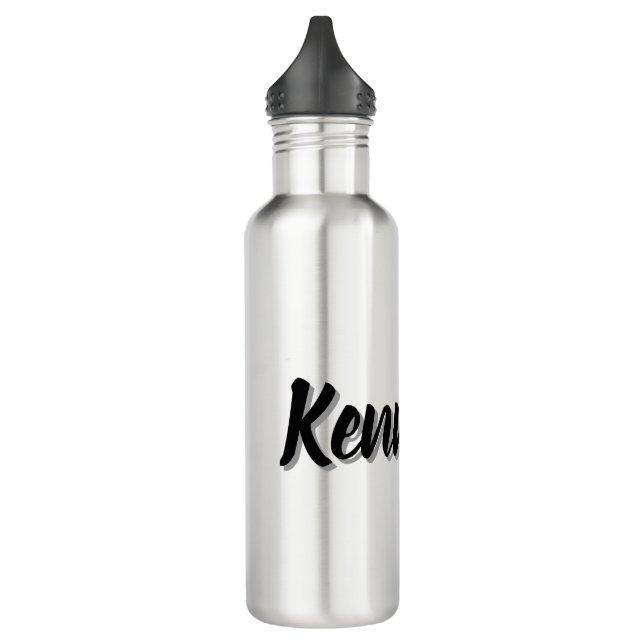 Kenneth Mens Name, Edelstahlflasche (Links)