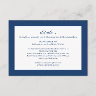 Kennkarte für die Hochzeitskenntnisse von Haifisch Begleitkarte