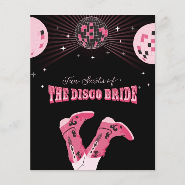 Kennst du das Spiel der Cowgirl Bride in der Disco (Vorderseite)