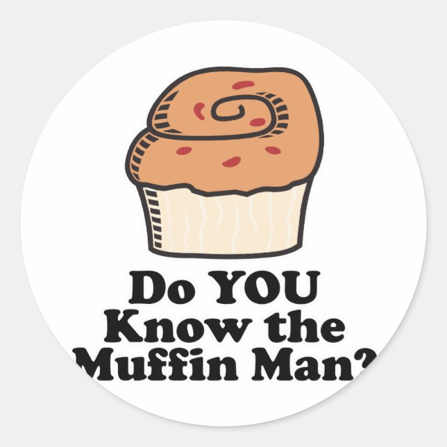 Kennt den Muffin Runder Aufkleber (Vorderseite)
