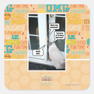 Kennwort bitte quadratischer aufkleber