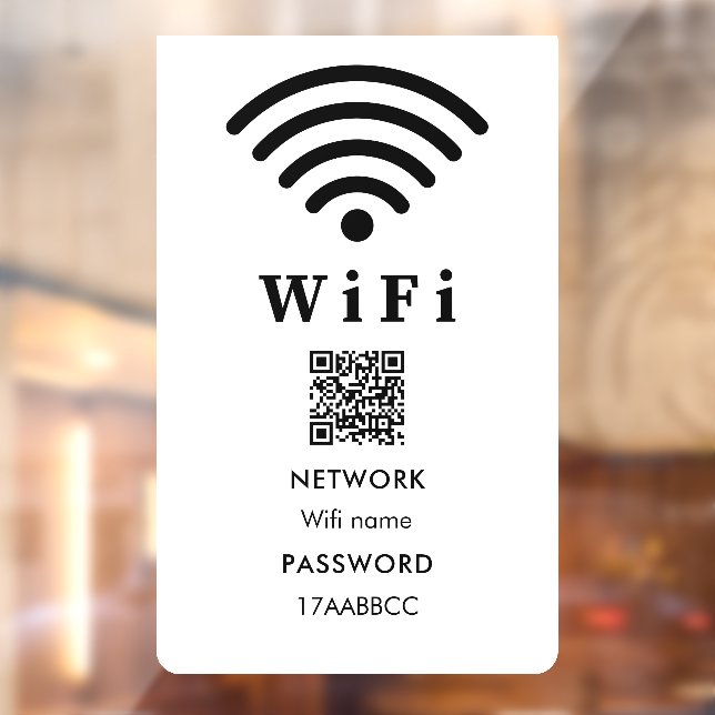 Kennwort für den Wifi-QR-Code | Zum Anschluss scan Fensteraufkleber (Blatt 2)