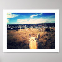 Kenny Chesney Country Western Cowgirl Horse Poster