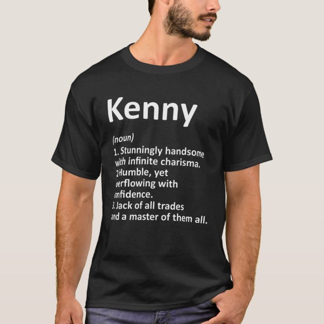 KENNY Definition Personalisiert Name Funny Birthda T-Shirt (Vorderseite)