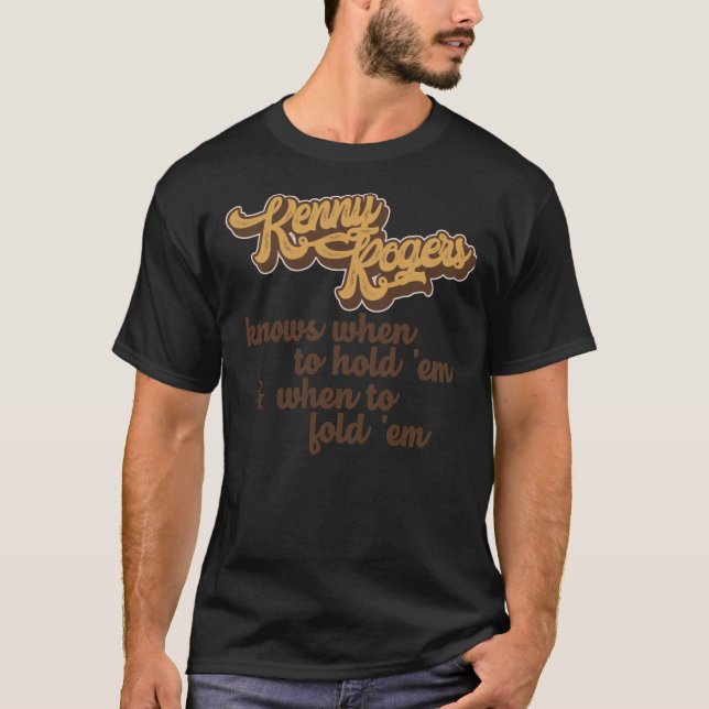 Kenny Rogers Le Gambler Classic T-Shirt (Devant)