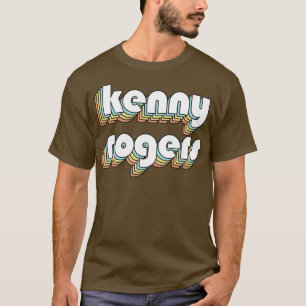 Kenny Rogers Retro Rainbow Typografie Faded Style T-Shirt