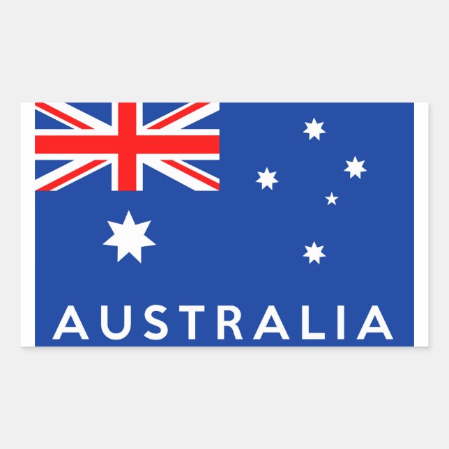 Kennzeichen der australischen Landesmarke Rechteckiger Aufkleber (Vorderseite)